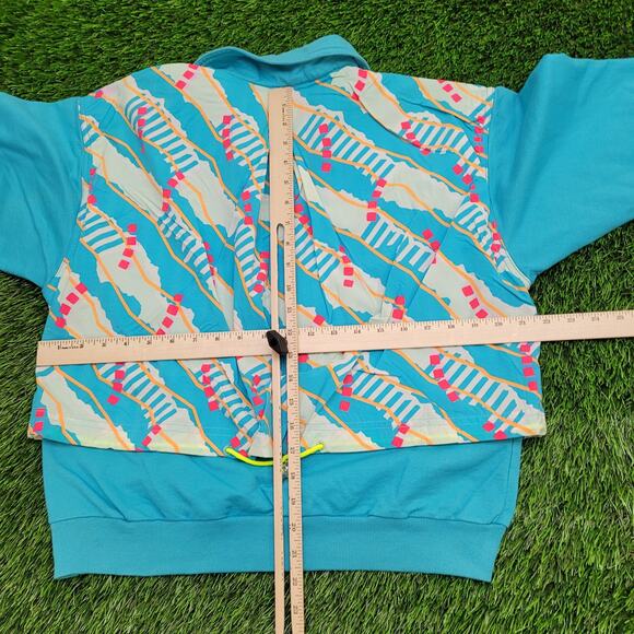 Vintage 80s NIKE Sweatshirt Womens Medium 22x22 Boxy Blue - Picture 7 of 16